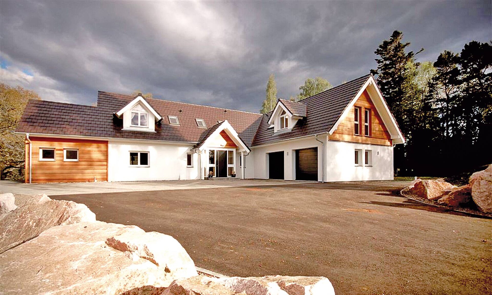 Glass-fronted timber frame home in Scotland