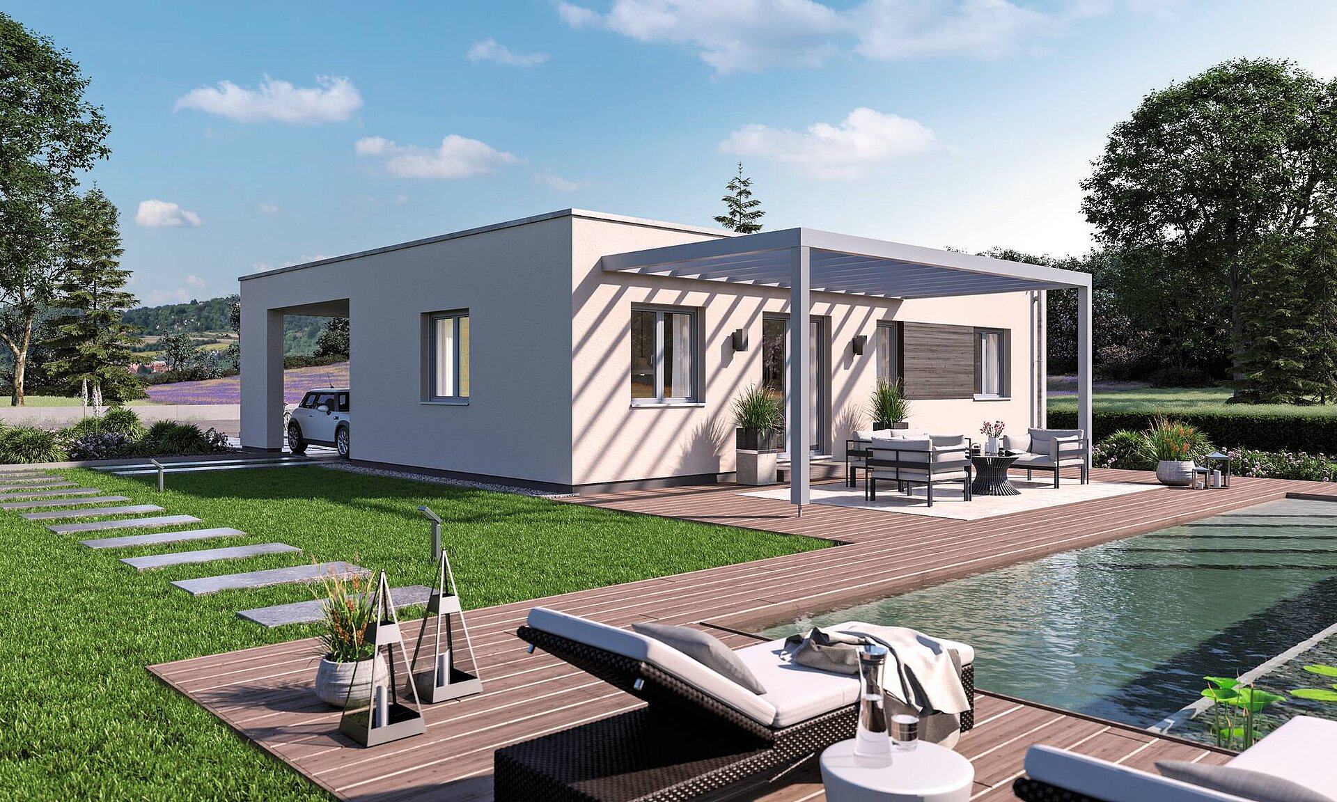 WeberHaus Bungalow mit Flachdach