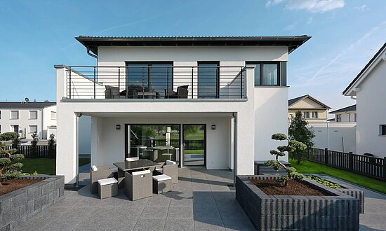 Haus mit Flachdach