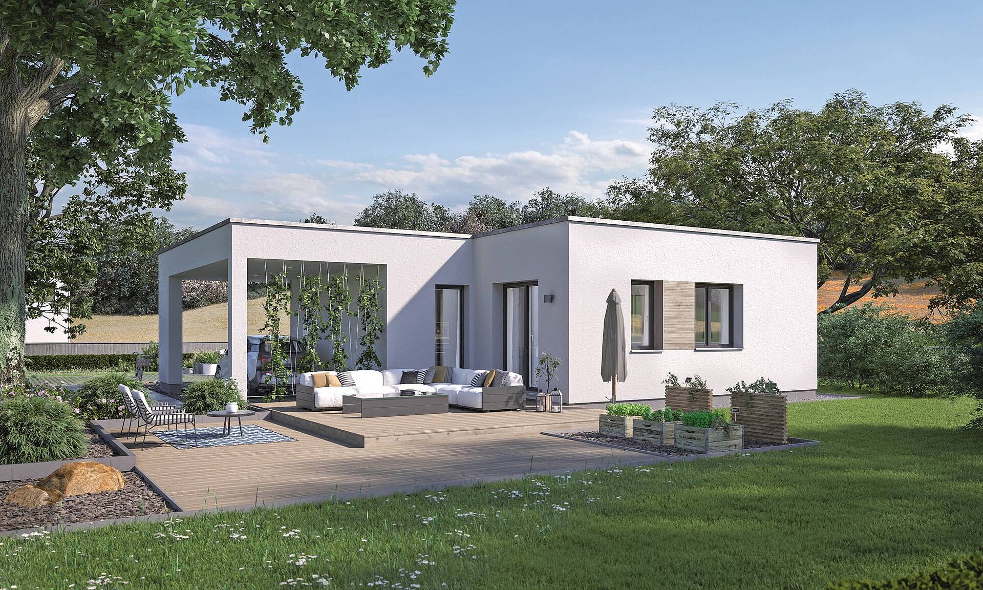 WeberHaus Bungalow mit Flachdach WeberHaus Bungalow mit Flachdach