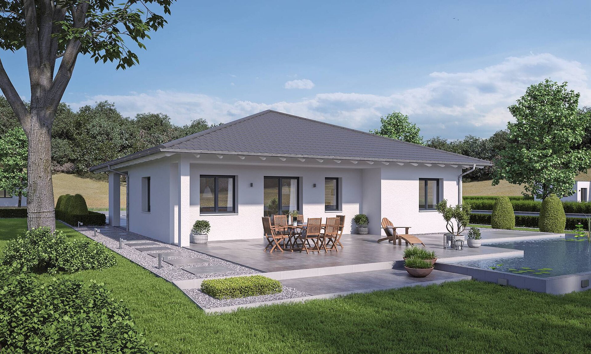 WeberHaus Bungalow mit Zeltdach WeberHaus Bungalow mit Zeltdach
