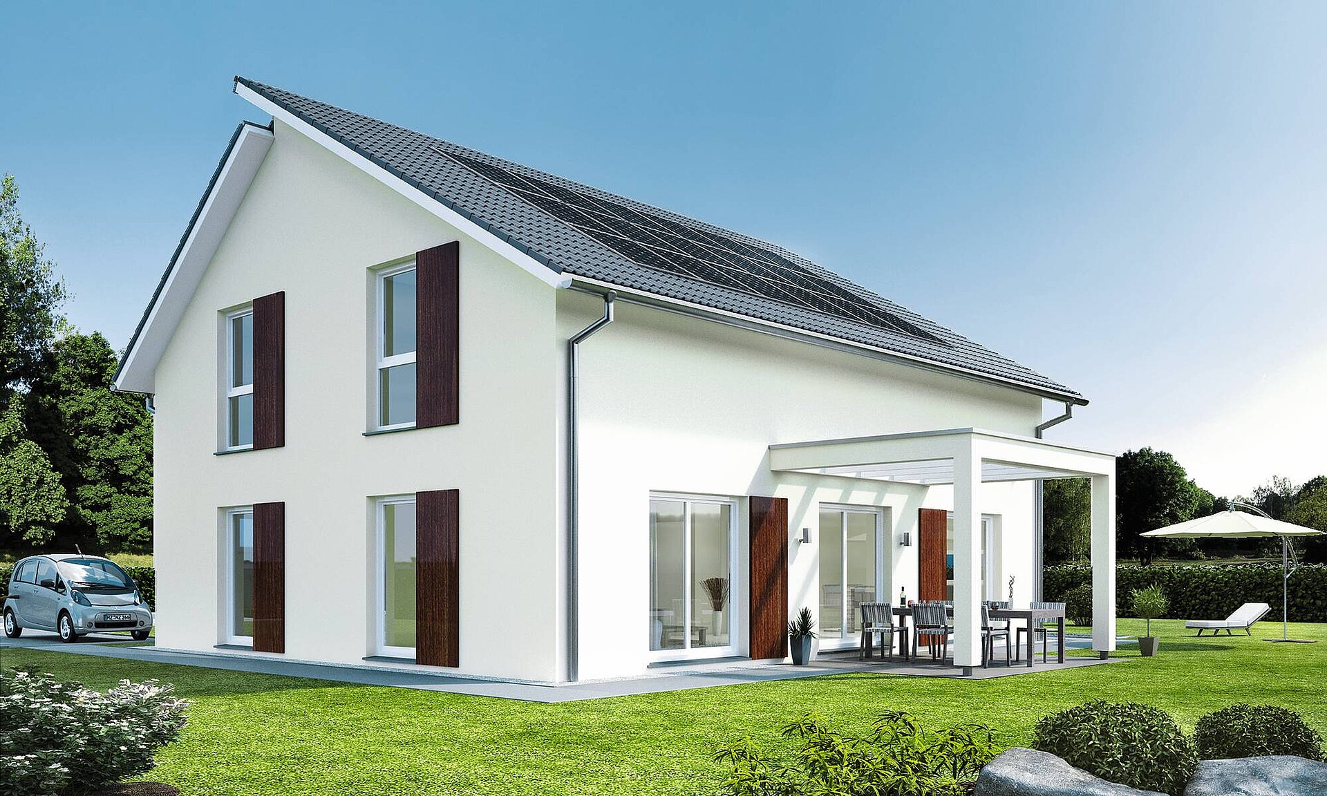 WeberHaus Baureihe Pergola vorgeplantes generation5.5 generation5.5_300 Außenansicht