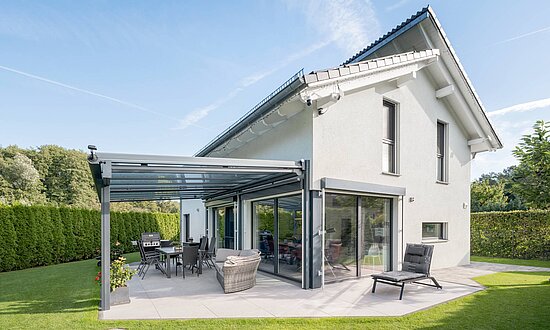 Modernes Einfamilienhaus mit Pultdach