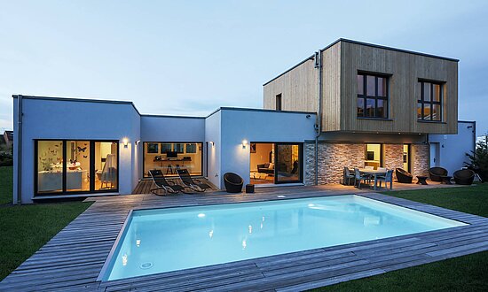 Villa, Architektenhaus mit Pool