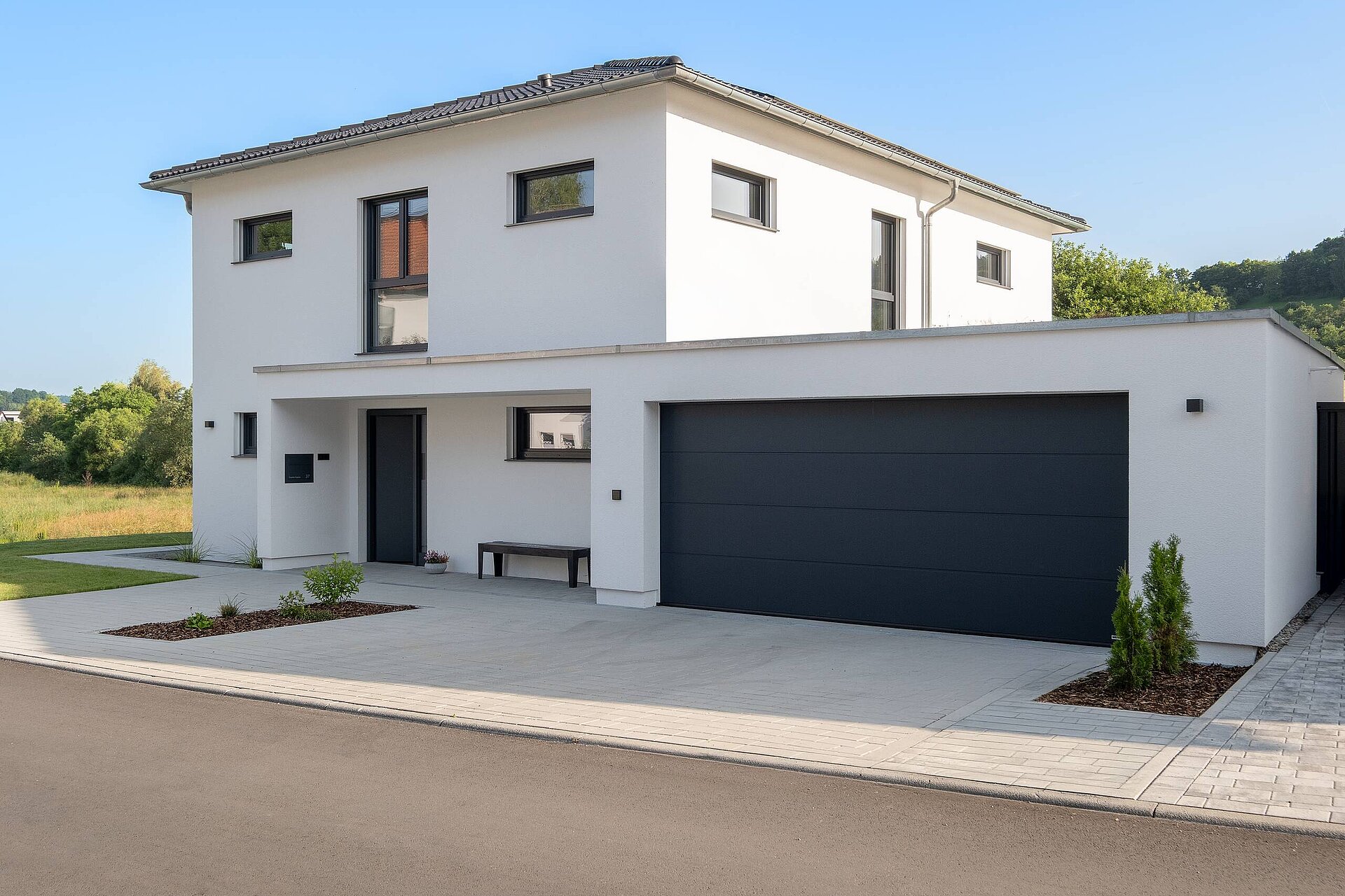 Moderne Stadtvilla Zweigeschossiges Stadthaus