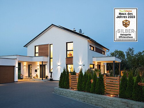 FamilyHome Haus des Jahres 2023 - Kategorie: Effizienzhaus - Kundenhaus Meinert - WeberHaus