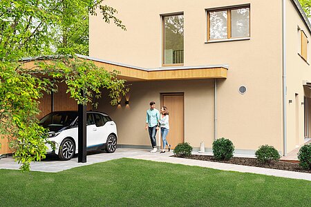 Carport mit E-Ladestation